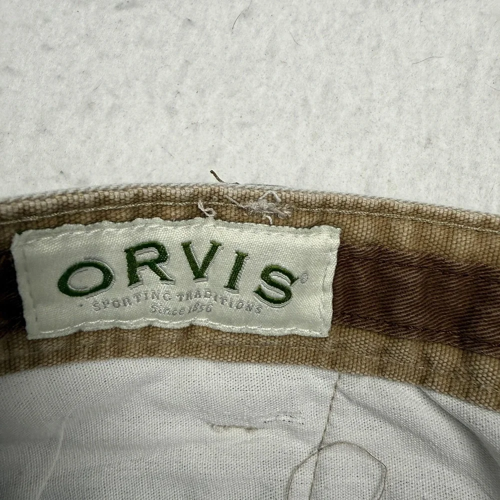 Lot 2 Orvis Pants Mens 40x30 Beige Cotton Canvas Chino Classic Casual Outdoor
